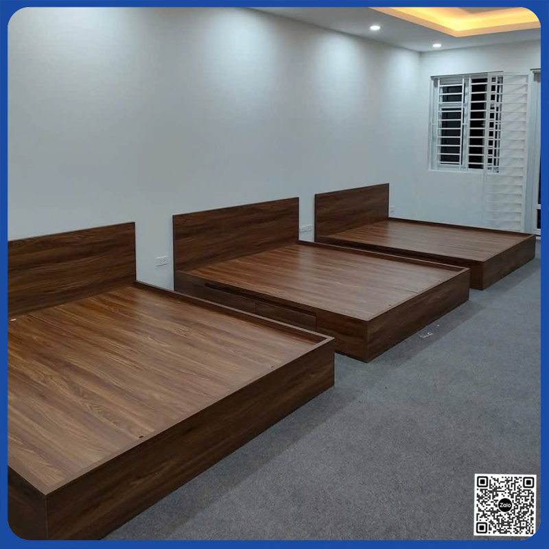 giường gỗ công nghiệp kt 1m8x2m (không ngăn kéo) giường gỗ công nghiệp kt 1m8x2m (không ngăn kéo)