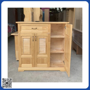 Tủ giày 3 cánh gỗ sồi màu tự nhiên, tủ đựng dày dép gỗ Tủ giày 3 cánh gỗ sồi màu tự nhiên, tủ đựng dày dép gỗ