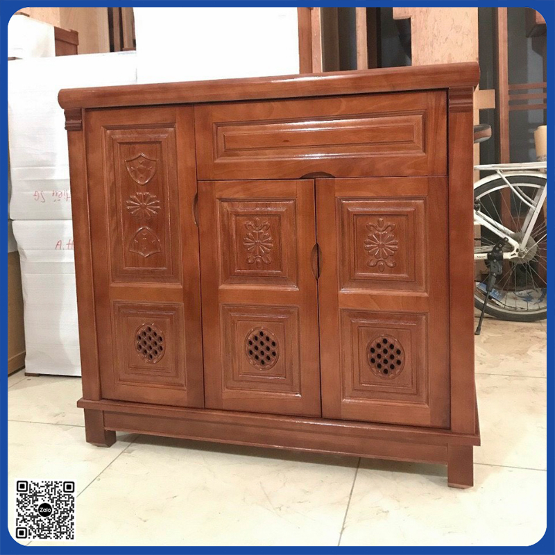 Tủ giày 3 cánh gỗ sồi màu tự nhiên, tủ đựng dày dép gỗ Tủ giày 3 cánh gỗ sồi màu tự nhiên, tủ đựng dày dép gỗ