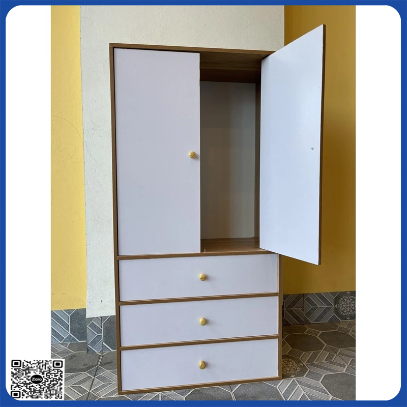 Tủ quần áo 2 cánh mở +2 ngăn kéo TQA-VOZ Tủ quần áo 2 cánh mở +2 ngăn kéo TQA-VOZ