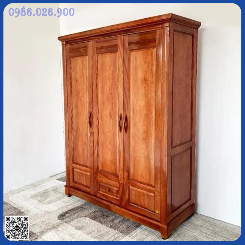 Tủ gỗ xoan 3 cánh kt 210x157x57 cm TQA-VOZ Tủ gỗ xoan 3 cánh kt 210x157x57 cm TQA-VOZ