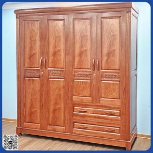 Tủ áo 4 cánh gỗ xoan đào Ngang 2M x C 2,1m x R 57cm TQA-VOZ Tủ áo 4 cánh gỗ xoan đào Ngang 2M x C 2,1m x R 57cm TQA-VOZ