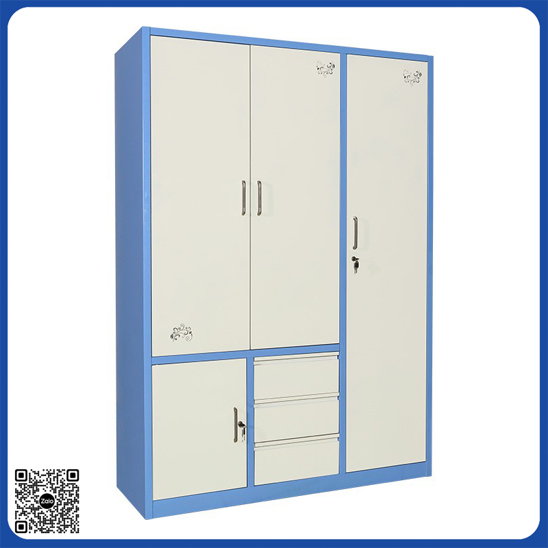 Tủ sắt cao cấp sơn tĩnh điện 3 buồng có ngăn kéo TQA-VOZ Tủ sắt cao cấp sơn tĩnh điện 3 buồng có ngăn kéo TQA-VOZ