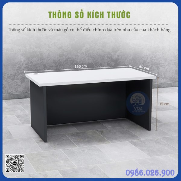 Bàn giám đốc gỗ MDF đen Bàn giám đốc gỗ MDF đen